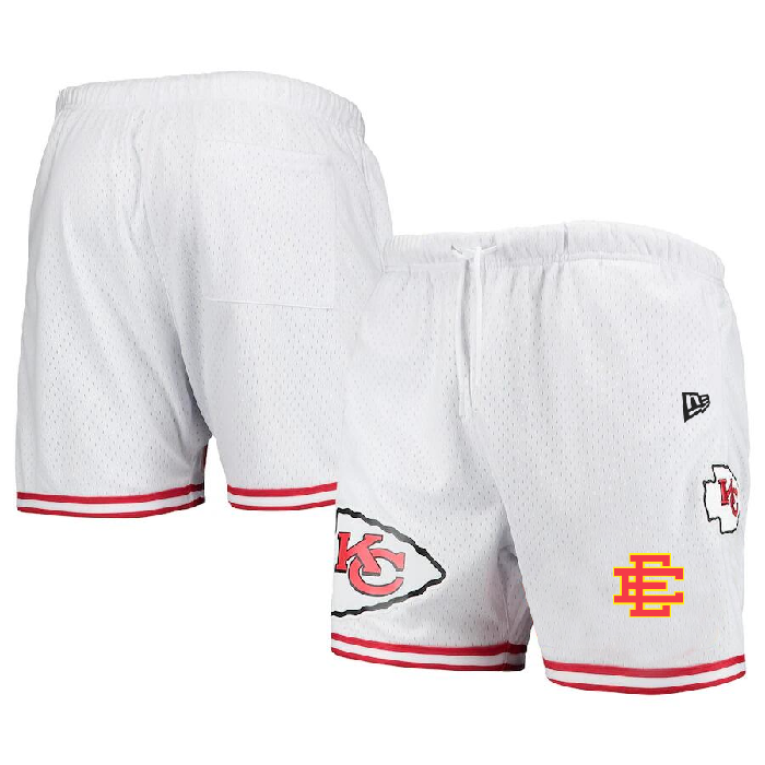 Men's Kansas City Chiefs Pro White/Red Shorts 001